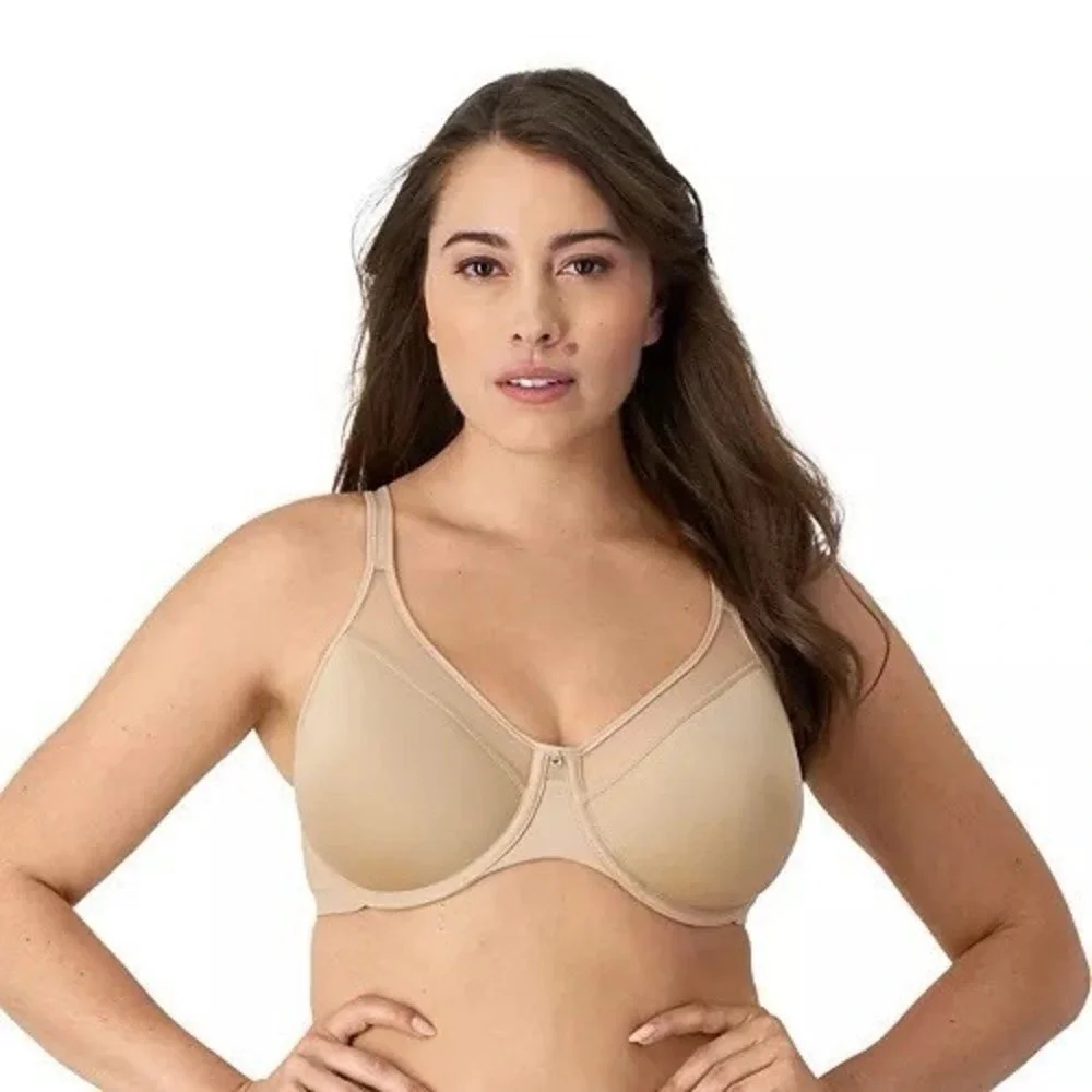 Bali 42DD Bra One Smooth U Ultra Light Shaping‎ Underwire 3439 Full Coverage Tan